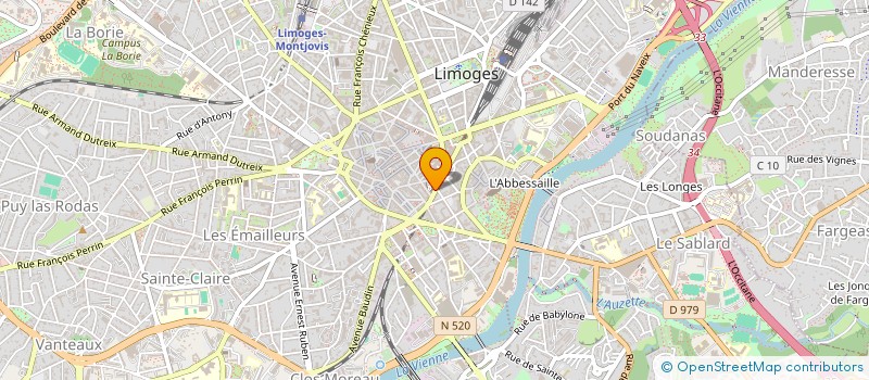 localisation de l'entreprise COUDERC JEAN à LIMOGES