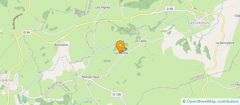 localisation de l'entreprise COUDERC PHILIPPE ET BERNADETTE  CASSUEJOULS