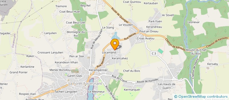 localisation de l'entreprise COUDIMM  LA FORET-FOUESNANT