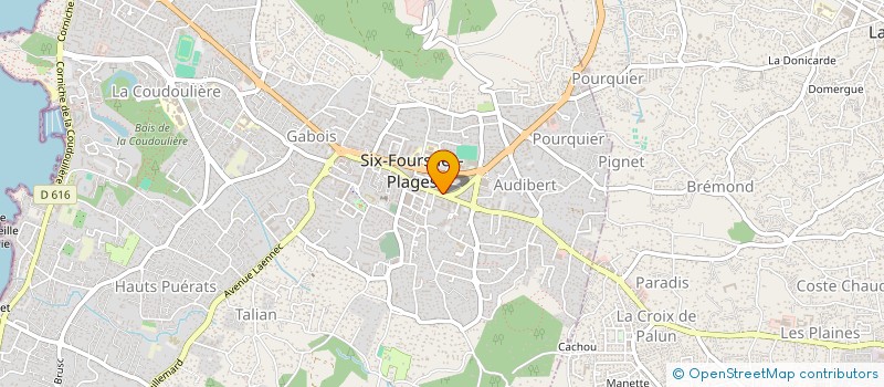 localisation de l'entreprise COUDOU PRO à SIX-FOURS-LES-PLAGES