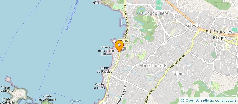 localisation de l'entreprise COUDOUKRIS à SIX-FOURS-LES-PLAGES