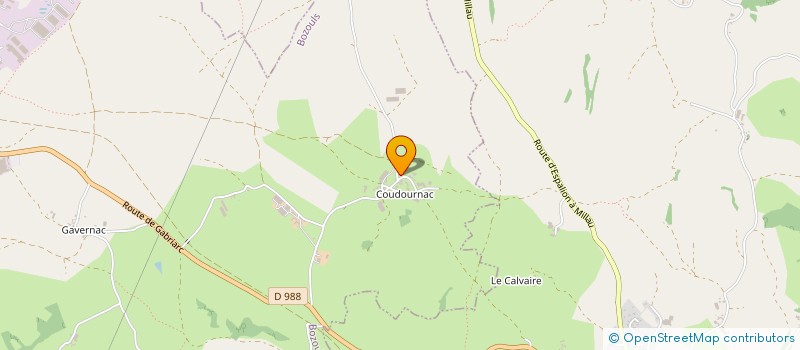 localisation de l'entreprise COUDOURNAC ENERGIE  BOZOULS