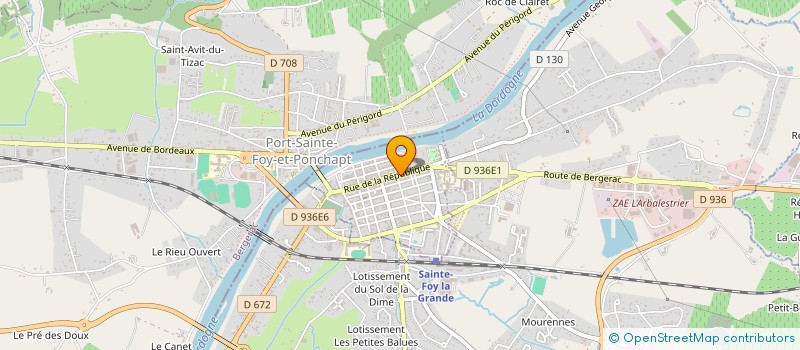 localisation de l'entreprise COUDRIS  SAINTE-FOY-LA-GRANDE