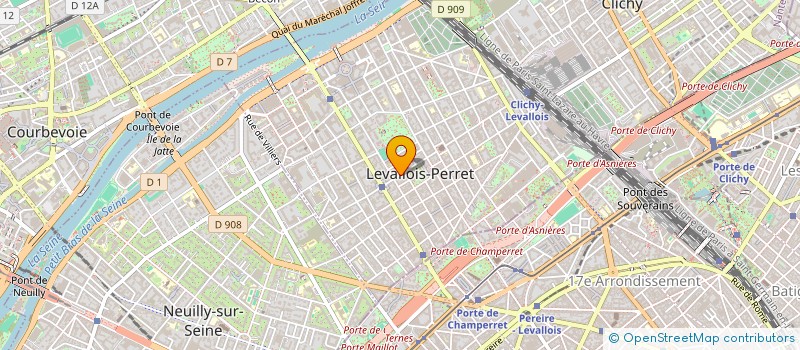 localisation de l'entreprise COUDRON à LEVALLOIS-PERRET