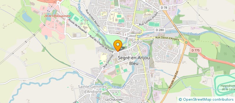 localisation de l'entreprise COUE COUVERTURE à SEGRE-EN-ANJOU BLEU