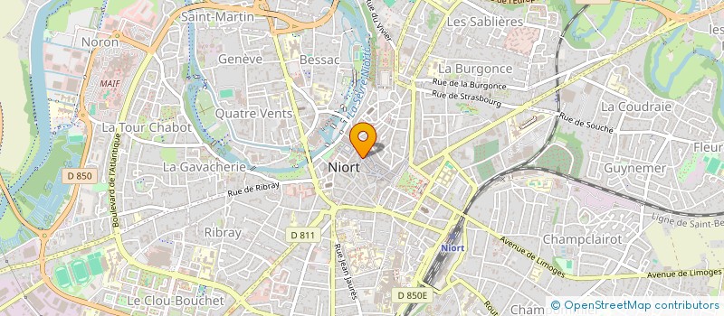 localisation de l'entreprise COUE YVON MICHAUD GASTON à NIORT