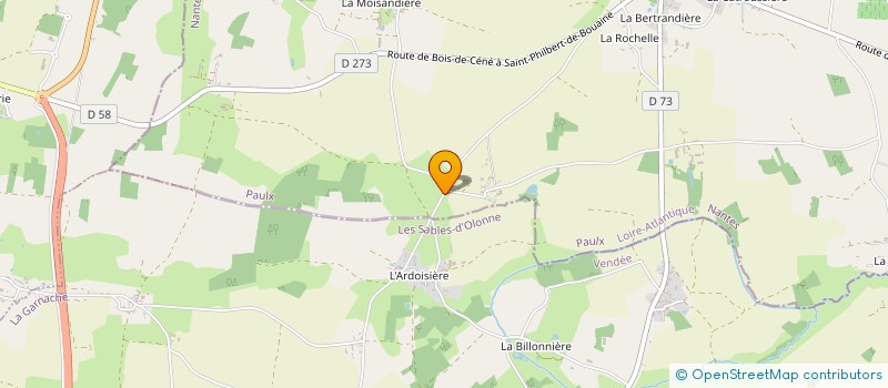 localisation de l'entreprise COUEDEL à PAULX