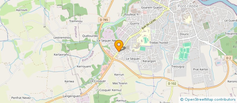 localisation de l'entreprise COUEDIC  PONT-L'ABBE