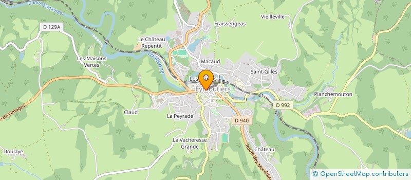 localisation de l'entreprise COUEGNAS RAYNAUD  EYMOUTIERS