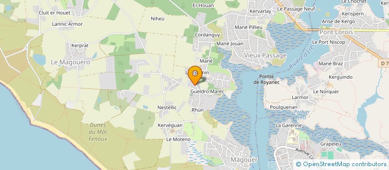 localisation de l'entreprise COUETTE DE PLUME  PLOUHINEC