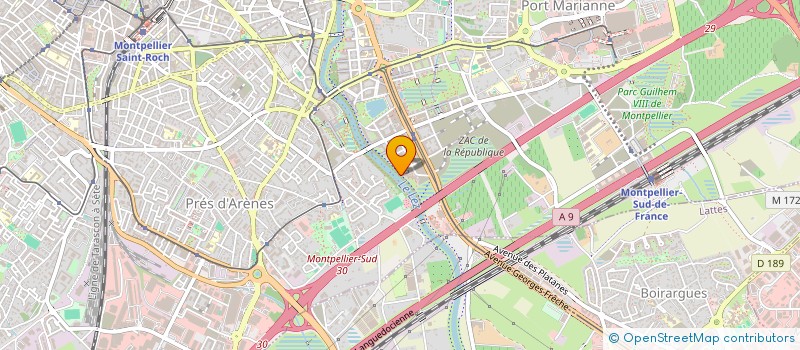 localisation de l'entreprise COUETTE & OREILLERS  MONTPELLIER