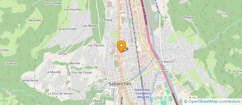 localisation de l'entreprise COUGET à SALLANCHES