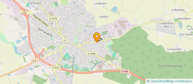 localisation de l'entreprise COUGNAUD  AIZENAY