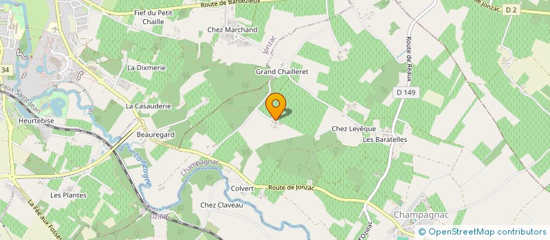localisation de l'entreprise COUILLAUD à CHAMPAGNAC