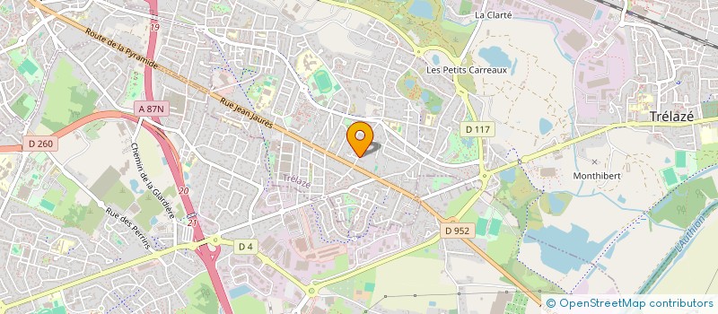 localisation de l'entreprise COUILLAUD LACASSAGNE CONSEIL  TRELAZE