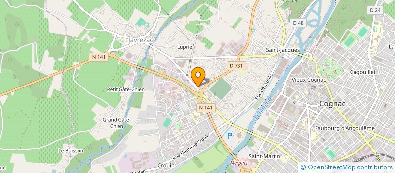 localisation de l'entreprise COUKY à COGNAC