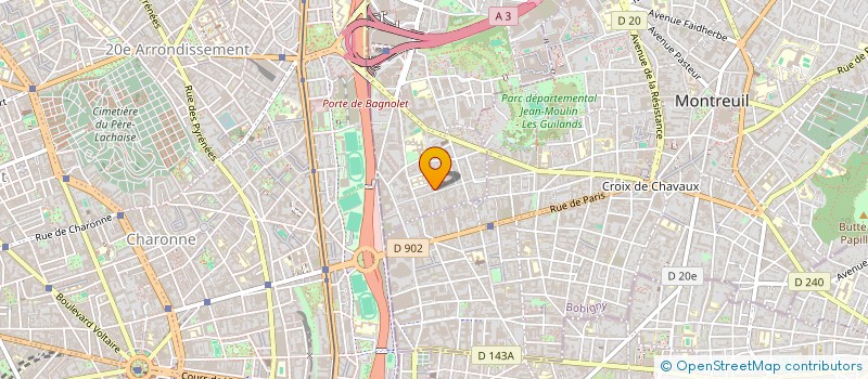 localisation de l'entreprise COUL NETTOYAGE à BAGNOLET