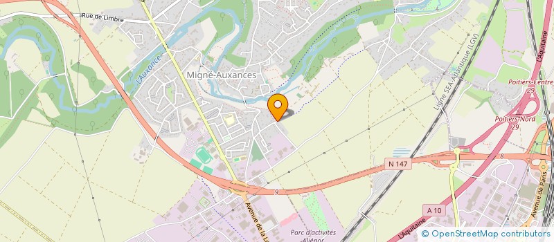 localisation de l'entreprise COULAIS S.C.  MIGNE-AUXANCES