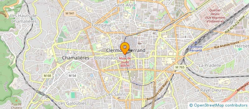 localisation de l'entreprise COULAMY ET ASSOCIES à CLERMONT-FERRAND