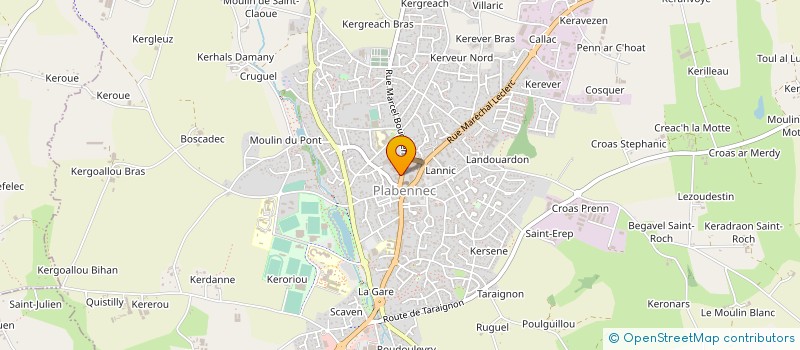 localisation de l'entreprise COULEUR AMBRE  PLABENNEC