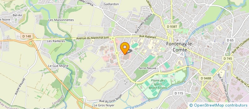 localisation de l'entreprise COULEUR BOIS à FONTENAY-LE-COMTE