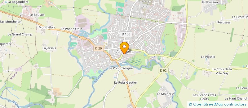 localisation de l'entreprise COULEUR CAFE  ACIGNE