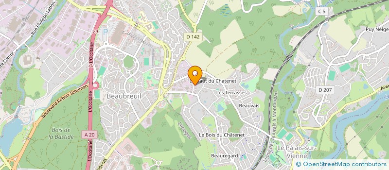 localisation de l'entreprise COULEUR CAFE DISTRIBUTION à LE PALAIS SUR VIENNE
