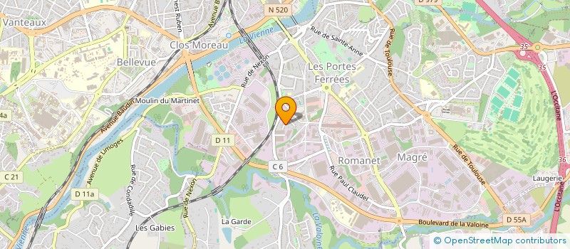 localisation de l'entreprise COULEUR CHABRETTE à LIMOGES