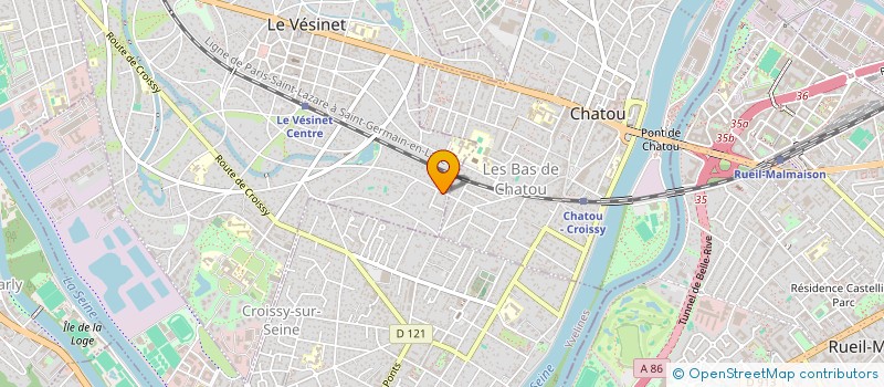 localisation de l'entreprise COULEUR D AILLEURS à LE VESINET