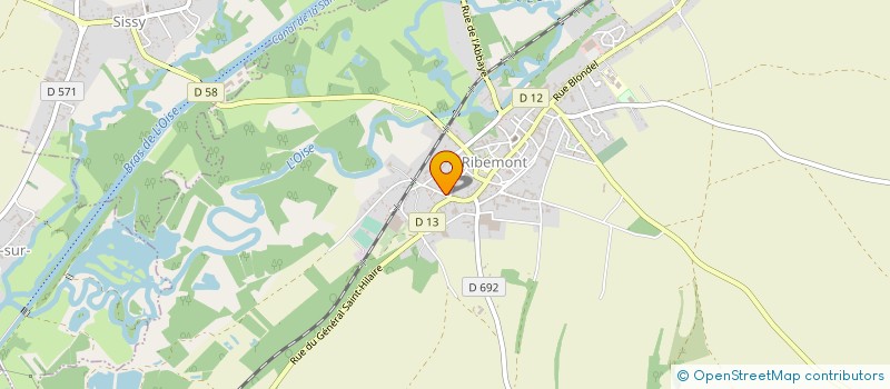 localisation de l'entreprise COULEUR D'ETOILE  RIBEMONT