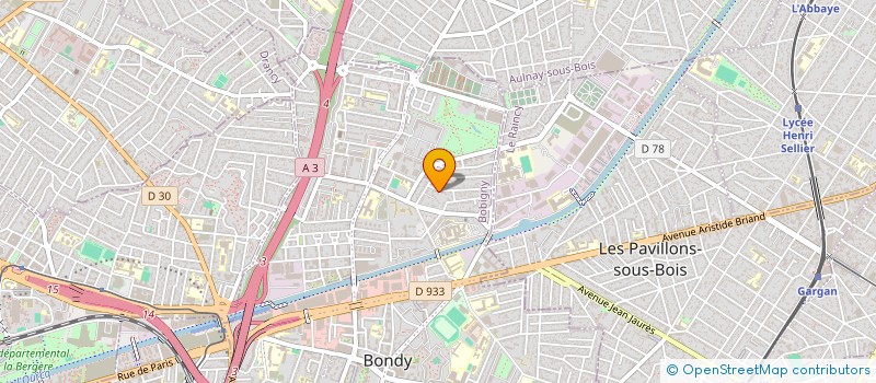localisation de l'entreprise COULEUR DE FRANCE à BONDY