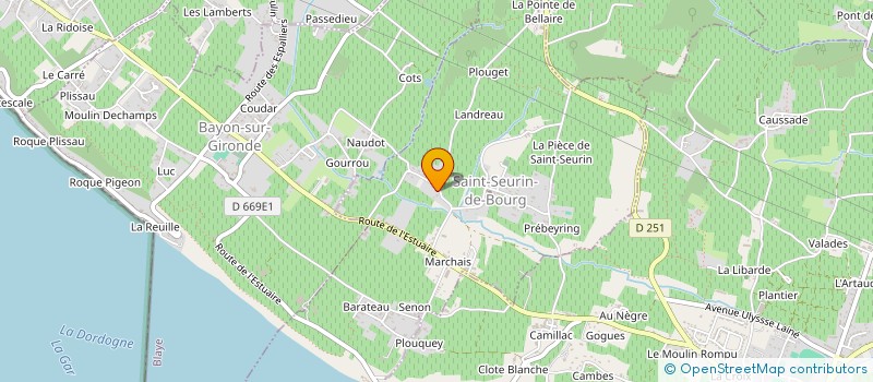 localisation de l'entreprise COULEUR DE L'ESTUAIRE  SAINT-SEURIN-DE-BOURG