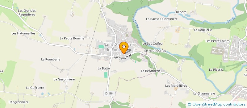 localisation de l'entreprise COULEUR DECO ROMAIN FOULON  SAINT-GERMAIN-LE-FOUILLOUX