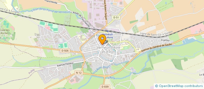 localisation de l'entreprise COULEUR DES ARTS  VERNEUIL D'AVRE ET D'ITON