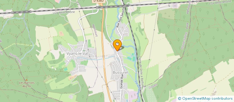 localisation de l'entreprise COULEUR JARDIN  ECHENANS-SOUS-MONT-VAUDOIS