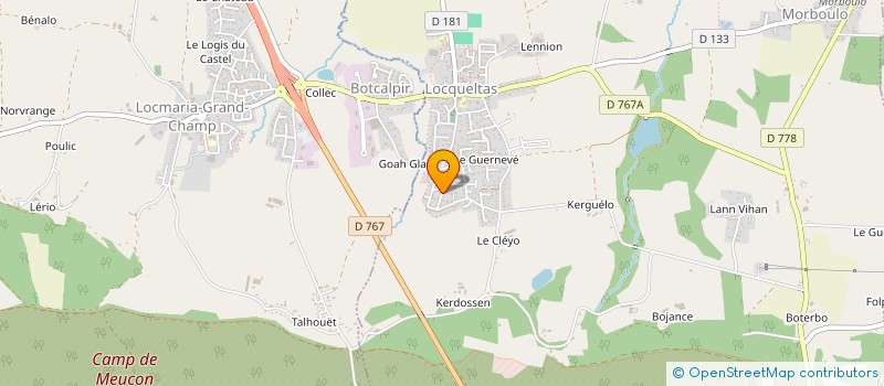 localisation de l'entreprise COULEUR MORBIHANNAISE  LOCQUELTAS