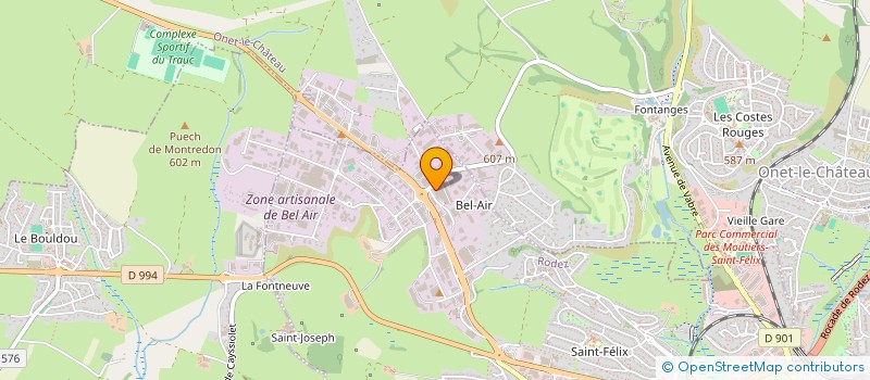 localisation de l'entreprise COULEUR PISCINE à RODEZ