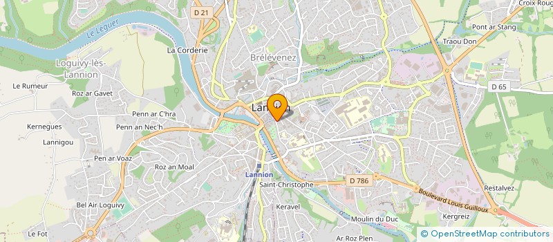 localisation de l'entreprise COULEUR SUD à LANNION