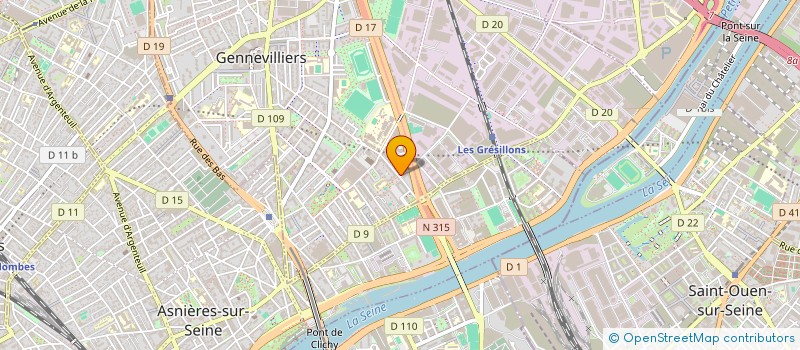 localisation de l'entreprise COULEUR TROPIC à GENNEVILLIERS