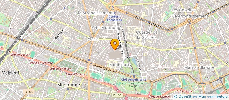 localisation de l'entreprise COULEURS 2OOO  PARIS 14