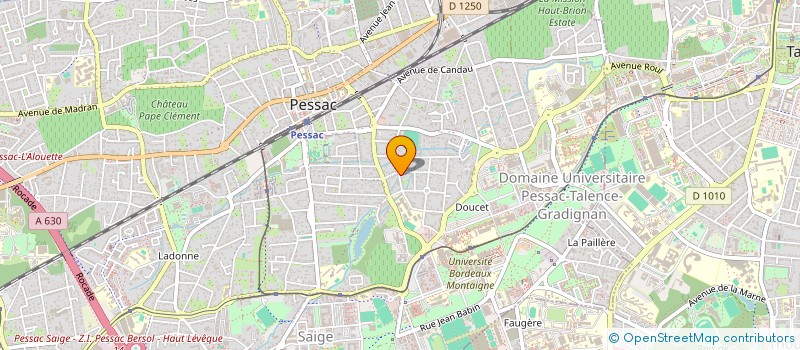 localisation de l'entreprise COULEURS D'AQUITAINE POUR LA PROMOTION DU PATRIMONE PAR LA PEINTURE ET LE DESSIN  BORDEAUX