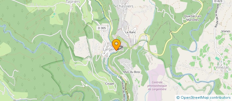 localisation de l'entreprise COULEURS D'ARDECHE à LARGENTIERE