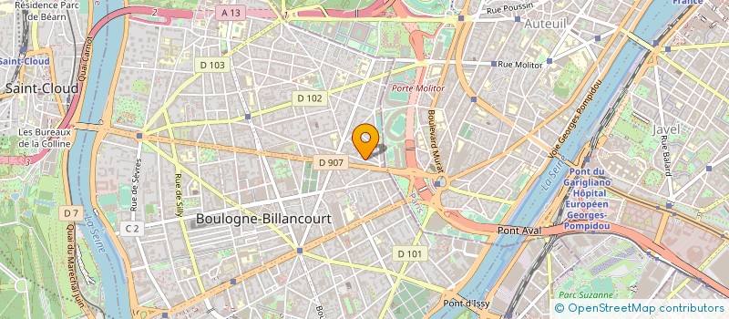 localisation de l'entreprise COULEURS D'IMAGE à BOULOGNE-BILLANCOURT
