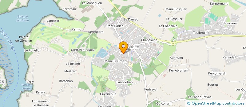localisation de l'entreprise COULEURS DE BRETAGNE à BADEN