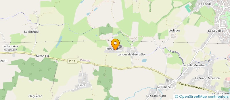 localisation de l'entreprise COULEURS DE L'OUEST  PLESCOP