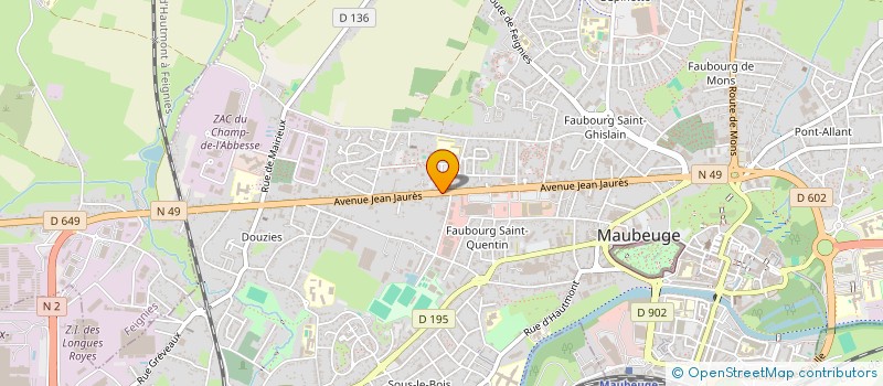 localisation de l'entreprise COULEURS DE SAMBRE à MAUBEUGE