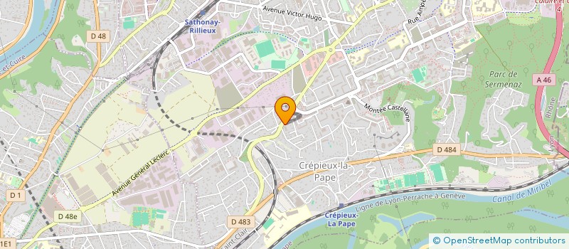 localisation de l'entreprise COULEURS & DECO  RILLIEUX-LA-PAPE