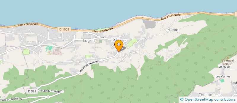 localisation de l'entreprise COULEURS DES ALPES  LUGRIN