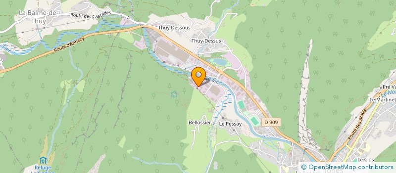 localisation de l'entreprise COULEURS DES CIMES  THONES