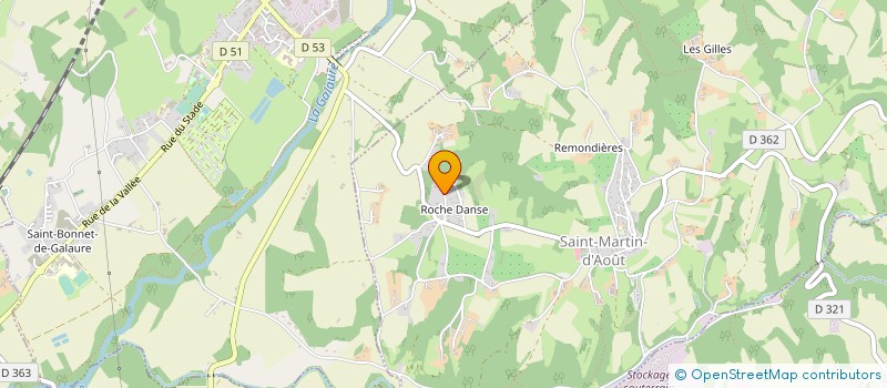 localisation de l'entreprise COULEURS DES COLLINES  SAINT-MARTIN-D'AOUT